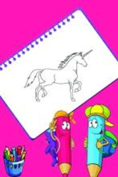 Coloring Unicorn Sandbox Color by Page Book游戲截圖5