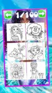 moanaa coloring for princess maona游戲截圖2