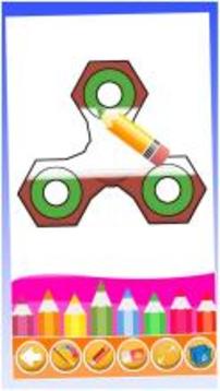 Coloring Book Pages: Fidget Spinner Coloring Games游戲截圖3