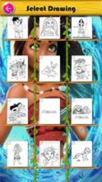 moanaa coloring for princess maona游戲截圖5