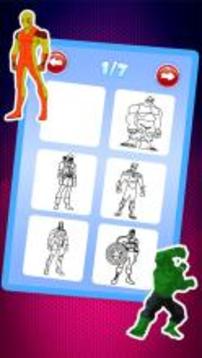 Super Hero Coloring Book Pages游戲截圖1
