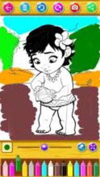Princess Vaian Maona Coloring book游戲截圖3