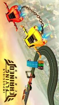 Impossible Flying Chained Car Games游戲截圖1