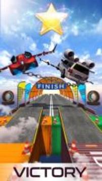 Impossible Flying Chained Car Games游戲截圖4