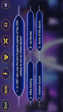 Cricket Quiz In KBC 2018 Style游戲截圖1