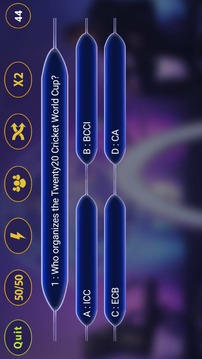 Cricket Quiz In KBC 2018 Style游戲截圖3