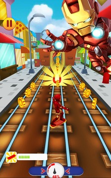 Iron Hero Surfer: Free avengers ironman game游戲截圖5