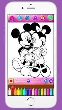 Mickey and Minnie Mouse Coloring Game For Children游戲截圖2