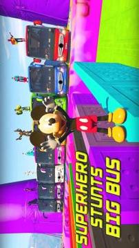 Superhero Big Bus Stunts Drive游戲截圖1