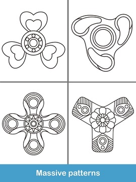 Fidget Spinner Coloring Books游戲截圖3