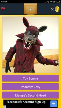 Cosplay Quiz for FNAF游戲截圖3