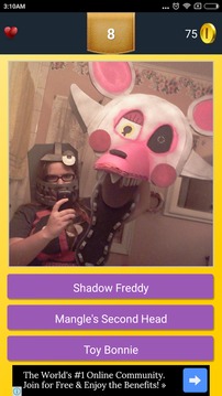 Cosplay Quiz for FNAF游戲截圖2