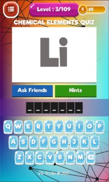 Chemistry Game : Chemical Elements Quiz游戲截圖2