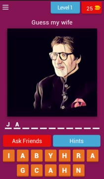 Bollywood couples trivia quiz game *游戲截圖5