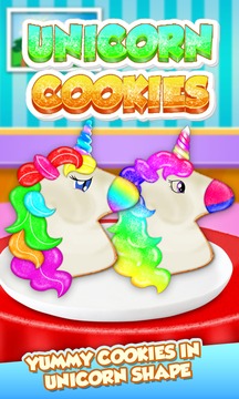 Rainbow Cookies Maker - Unicorn Food Cooking游戲截圖4