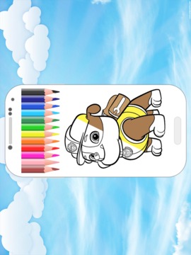 paw coloring pages patro游戲截圖4