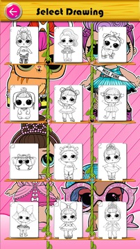 coloring surprise of dolls princesses fans游戲截圖4