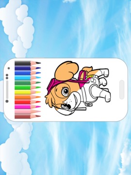 paw coloring pages patro游戲截圖5