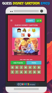 Guess Disney Cartoon Movie by Emojis Quiz Game游戲截圖3