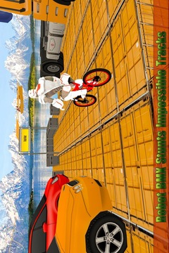 不可能的bmx機器人自行車垂直坡道游戲截圖5