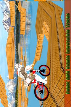 不可能的bmx機器人自行車垂直坡道游戲截圖3