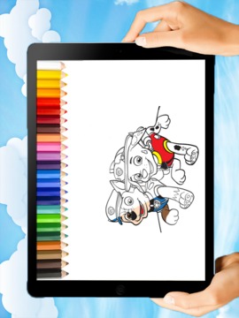 paw coloring pages patro游戲截圖2