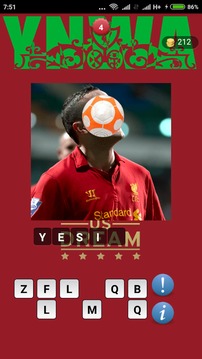 Guess The Football - Liverpool Player游戲截圖1
