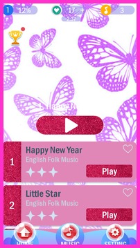 Piano Tiles : Pink Butterfly Piano Tiles游戲截圖4