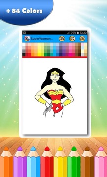 Super Woman Coloring Pages游戲截圖5