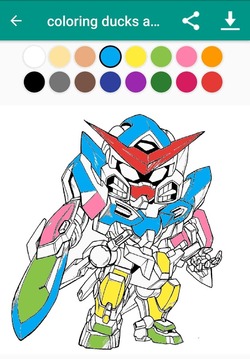 coloring duck and robots游戲截圖4