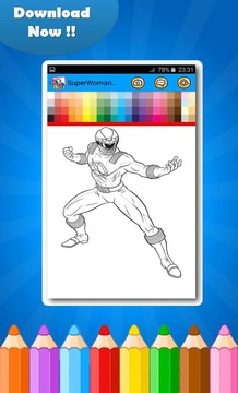 Super Woman Coloring Pages游戲截圖1