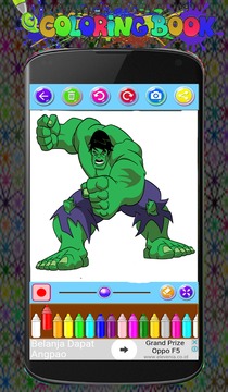 Hulk Coloring Game The Incredible Super Heroes游戲截圖3