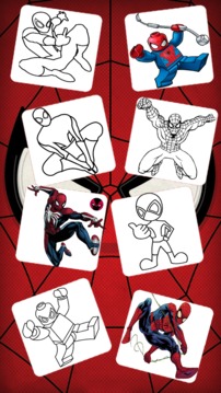 amazing spider hero men coloring book游戲截圖5