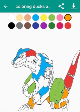 coloring duck and robots游戲截圖3
