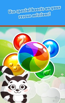 Bubble Shooter Racoon Rescue Mission游戲截圖3