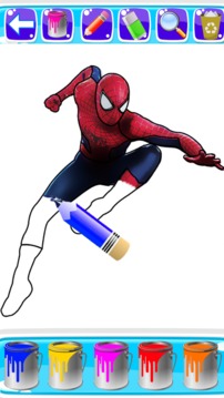 amazing spider hero men coloring book游戲截圖2