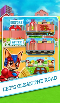 Animal Superhero City Cleaner游戲截圖3