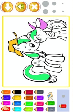 Coloring Pony Paintting Drawing Book Game游戏截图2