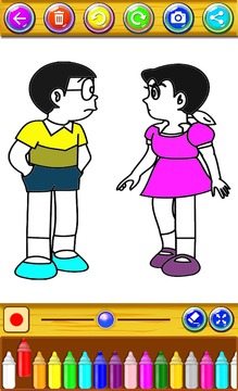 Coloring Nobita-Doraemon For Kids 2018游戲截圖2