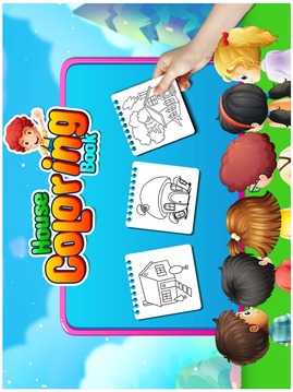 House Coloring Book - Colorin Book For Kids游戲截圖1