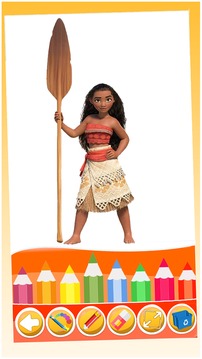 coloring moana of vaiana island游戲截圖3