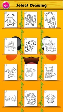 coloring pokemo sun and moon of pikachu游戲截圖4