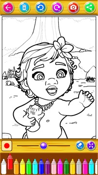 coloring moana of vaiana island游戲截圖1