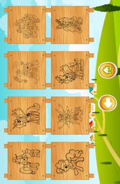 Coloring Pony Paintting Drawing Book Game游戲截圖4