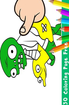 Colors Zombie and Plant Cartoon vs Paint游戲截圖3