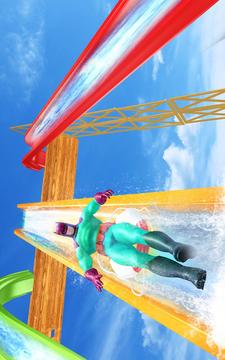 Real Water Slide Superhero Amusement Park Stunts游戲截圖1