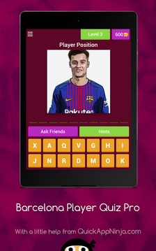 Barcelona Player Quiz Pro游戲截圖1