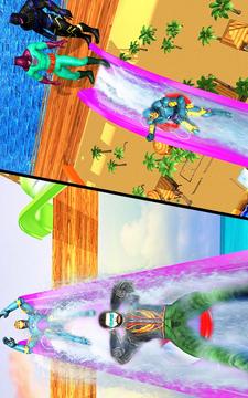 Real Water Slide Superhero Amusement Park Stunts游戲截圖5