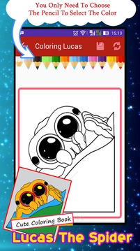 Lucas The Spider Coloring Book游戲截圖2