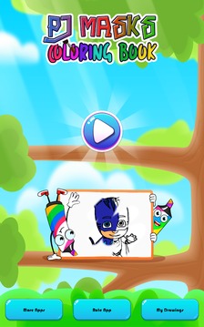 PJ-Masks Coloring book game游戲截圖5
